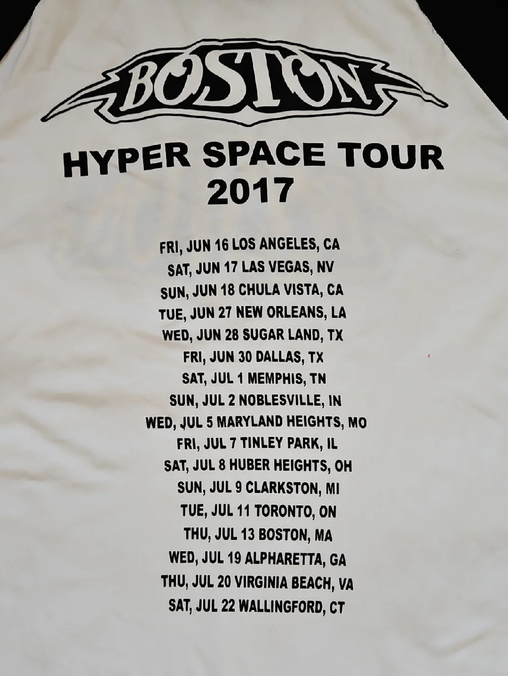 BOSTON Hyper Space Tour 2017 Official Concert Shirt XL Band Merch Classic Rock - Picture 3 of 8